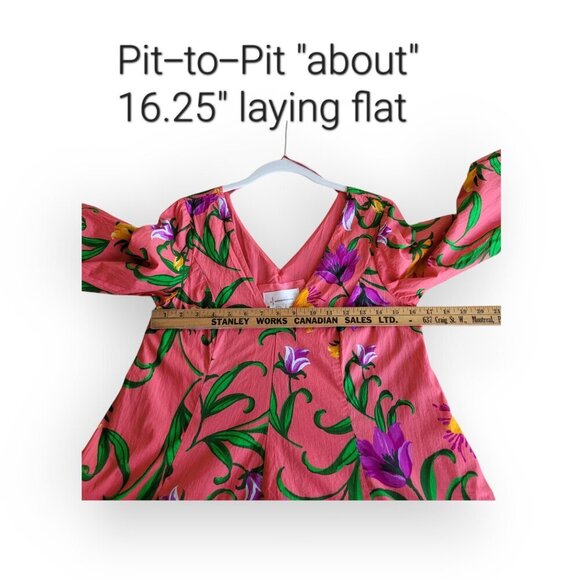 Pink Long-Sleeve Cottagecore Dress by Anthropologie - Picture 13 of 15